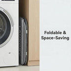 Foldable Laundry Basket with Lid, Oxford Cloth Reinforced Steel Ring - Image 2
