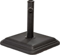 US Weight 26 Pound Umbrella Base - Cast Stone Outdoor Umbrella Stand - for Use with Umbrella Poles 1.3" to 1.8" - Designed to be Used with Patio Table - Black by USWeight