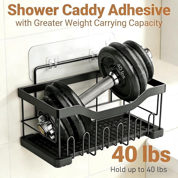 5 Pack Shower Caddy Adhesive Replacement, WaterProof Strong Shower Shelf - Image 4