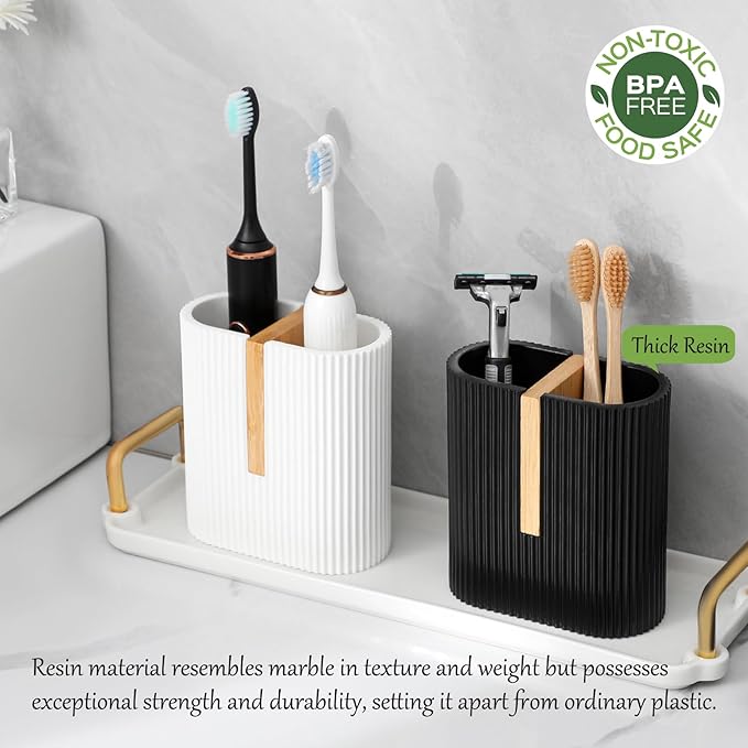 rejomiik Matte Black Toothbrush Holders Electric Toothbrush Holder - Image 2