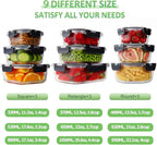HOMBERKING [18 Piece Glass Food Storage Containers - Image 2