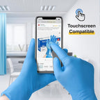 Schneider Nitrile Exam Gloves, Medical Grade Blue Disposable Gloves Latex Free - Image 4