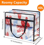 4 Pack Clear Clothes Storage Bags, Vinyl Blanket Storage Containers - Image 3