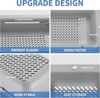 LASSHSWA Collapsible Colander for Kitchen, Over the Sink Strainer Basket for - Image 4