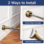 6Pcs Adjustable Door Stoppers for Bottom of Door, 3.07-4.45 in Aluminum Bronze - Image 4