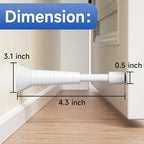 6Pcs White Spring Door Stops, Screw in & Adhesive Door Stopper - Image 3