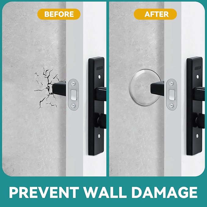 Door Stoppers for Wall, Etybetopstar 6Pack 2" Rubber Door Knob Wall Protectors - Image 3