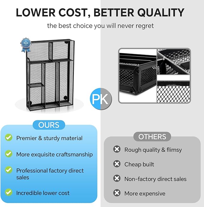 Desk Drawer Organizer, Office Drawer Divider Organizer Tray - Image 5