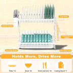 2-Tier Dish Racks for Kitchen Counter, Large Dish Drainers for Kitchens Counter - Image 2