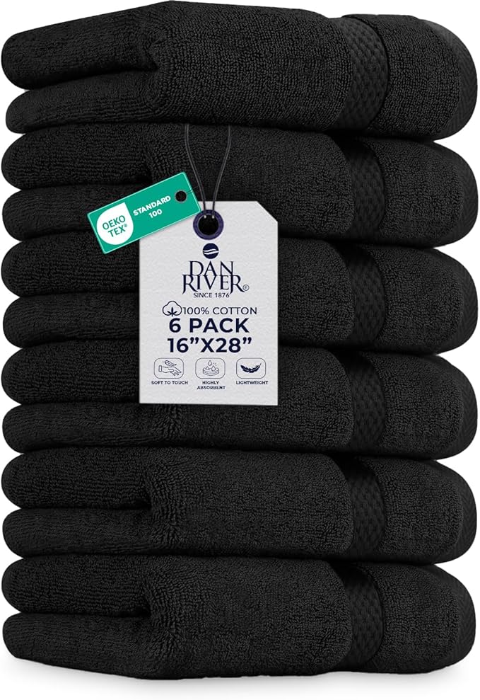 DAN RIVER 6-Pack Premium Hand Towels by DanRiver