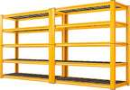 REIBII Garage Shelving Load 3200LBS, 5-Tier Storage Shelves, Adjustable Heavy Duty Metal Shelving Unit for Pantry, Basement, Warehouse, 72" H x 36" W x 16" D, 2PC by REIBII
