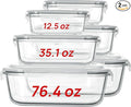 Vtopmart 2.26L/76oz Extra Large Glass Food Storage Containers by Vtopmart