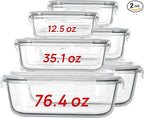 Vtopmart 2.26L/76oz Extra Large Glass Food Storage Containers by Vtopmart