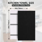 Infinitee Xclusives Premium Kitchen Towels – Pack of 3, 100% Cotton |15 x 25| - Image 4