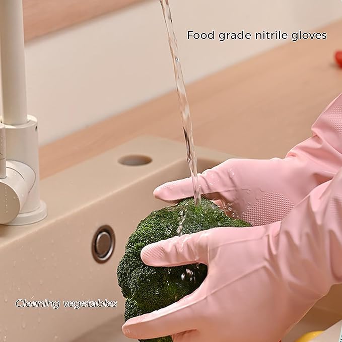 Cleaning Gloves, Dishwashing Gloves, Nitrile Material, Durable and - Image 6