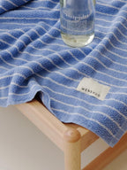 WENSHUO Azure Holiday-Striped Pure Cotton Hand Towel, 100% Combed Cotton - Image 6
