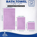 DAN RIVER 8 PC Luxury Bath Towels - Image 2