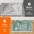 Lifewit Utensil Organizer for Kitchen Drawer, Expandable Cooking Silverware Tray - Image 8
