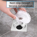 White Drain Hair Catcher Shower Drain Cover Hair Catcher Bathtub Drain Hair - Image 2