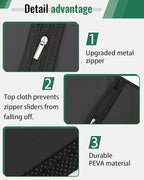 Garment Bags for Hanging Clothes 8 packs Washable Black Suit Bags for Closet - Image 4