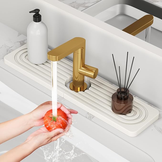Stone Quick Dry Faucet Mat for Kitchen Sink Stone Faucet Mat for Kitchen Sink by Snoquir
