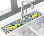Kitchen Sink Splash Guard Faucet Mat Super Absorbent Fast Drying Mat Sink by THIDEAPE