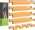 ANTOWIN Bamboo Drawer Dividers Organizers 16pcs, Expandable Drawer Separators by ANTOWIN