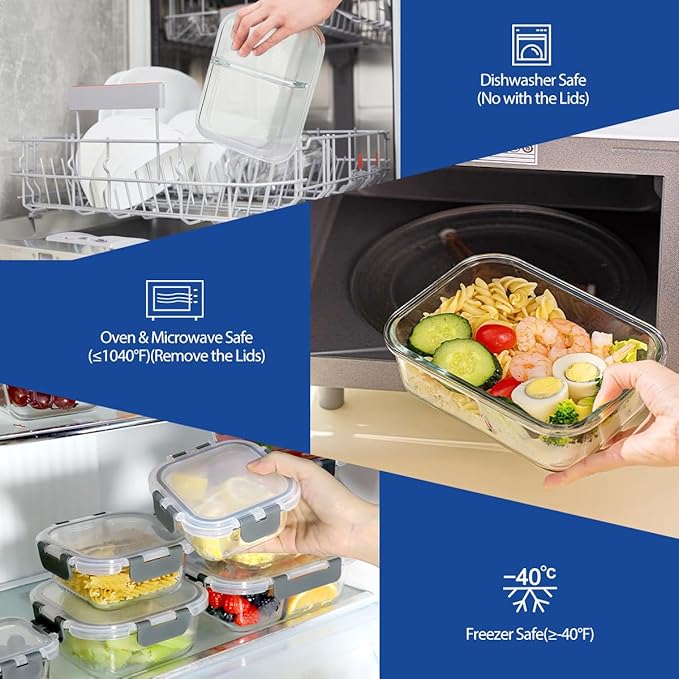 42pcs Glass Food Storage Containers - Image 4