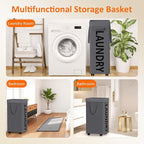 Laundry Basket with Wheels, 90L Rolling Laundry Hamper with Wheels, Large - Image 8
