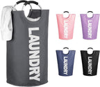 WOOHA 125L Large laundry basket, Collapsible laundry hamper, Tall Clothes by WOOHA