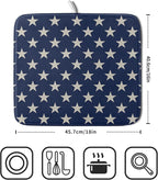 Patriotic July of 4th Blue Star Dish Drying Mat - Image 2