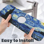 The Starry Night Kitchen Sink Splash Guard Faucet Mat Super Absorbent Fast - Image 6