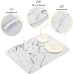 White Grey Marble Dish Drying Mat - Image 3