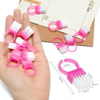 Nail Brush Rings SHEERBLISS Mini Nail Brushes 20pcs Hand Fingernail Brush - Image 4
