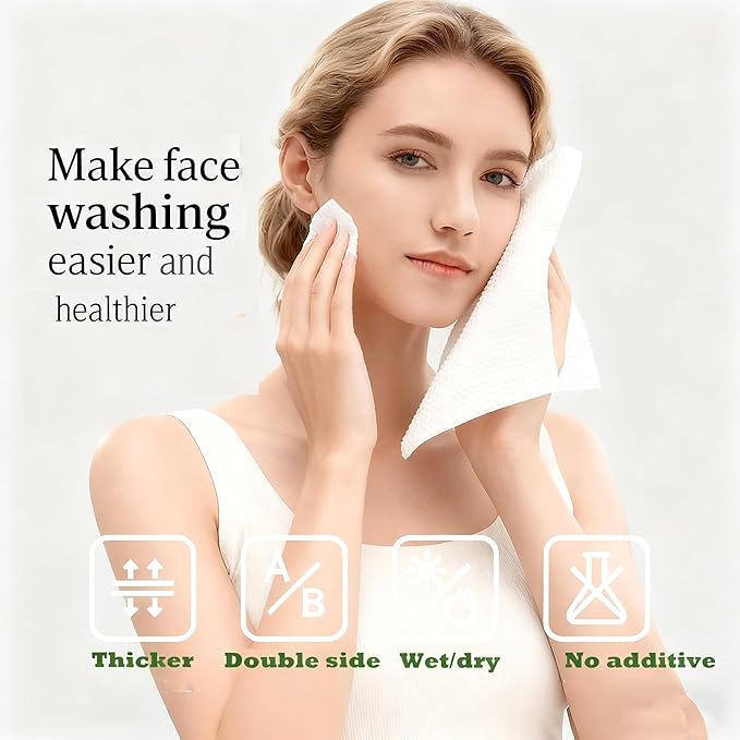【Large Pack】Disposable Face Towels 160 Count, Hanging Design100% Bio-based - Image 8