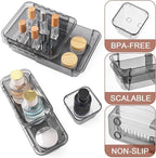 14 Pcs Clear Drawer Organizer, Adjustable Drawer Storage Box, 3-Size Desk - Image 3