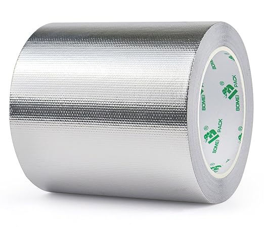 BOMEI PACK Adhesive Aluminum Foil Heat Shield Tape 1 Pack 5 inch x 66ft by BOMEIPACK