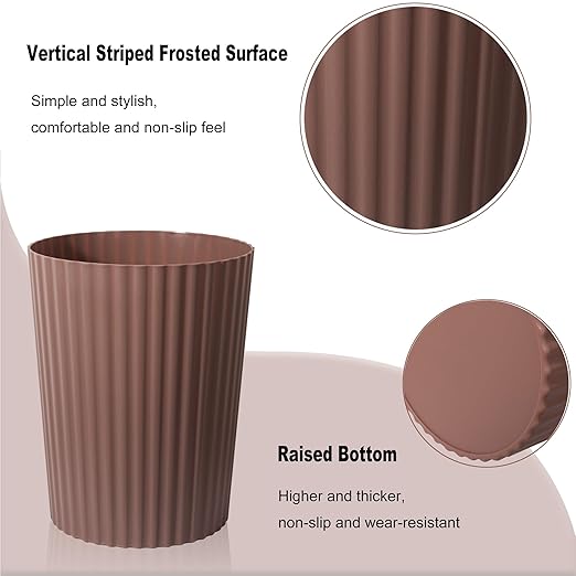 JiatuA Small Trash Can Plastic Wastebasket Round Garbage Container Bin - Image 3