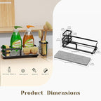 Kitchen Sink Caddy Organizer for Instant Dry, Rustproof Sponge Holder & Dish - Image 3