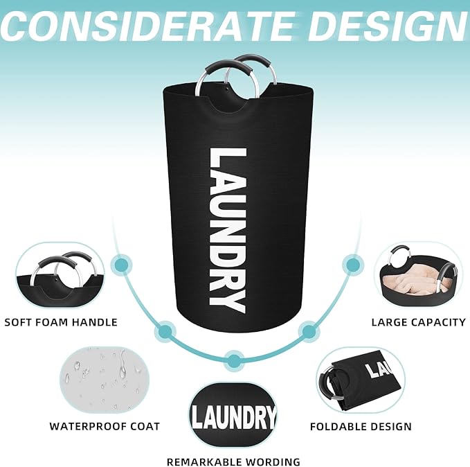 StorageRight 75L Large Laundry Basket, Laundry Hamper, Dirty Clothes Hamper - Image 3