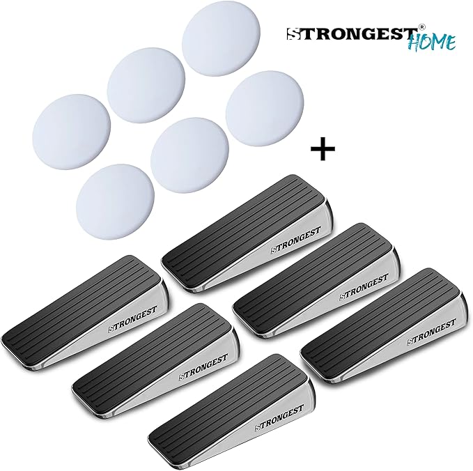 Strongest Home Heavy Duty Door Stopper Wedge | Non-Slip Rubber and Metal Door - Image 6