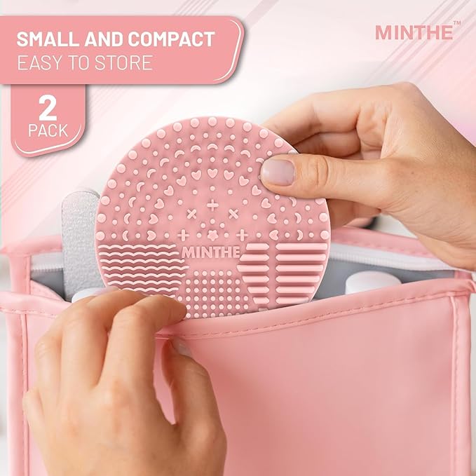 MINTHE™ Makeup Brush Cleaner Mat | 2 Pack | Silicone Make up Cleaning Pad - Image 7