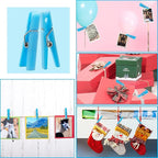 60PCS Baby Shower Clothespin Games Boy Plastic Mini Clothes Pins 1.4 inch - Image 6