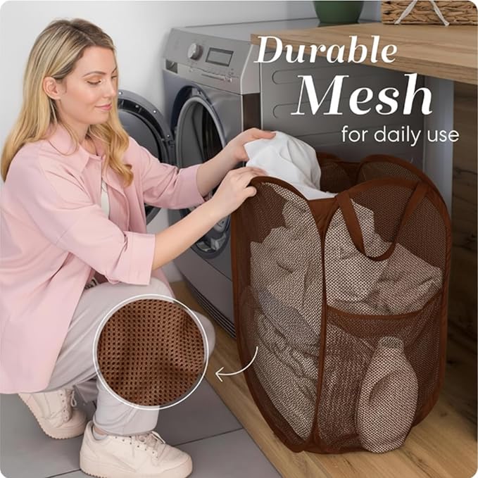 Handy Laundry Collapsible Mesh Pop Up Hamper - Image 5