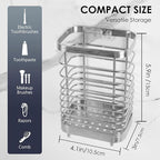 Wall Mount Toothbrush Holder for Bathroom, Stainless Steel Rustproof Toothbrush - Image 3