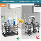Toothbrush Holders for Bathrooms, Stainless Steel Bathroom Toothbrush Holder - Image 2