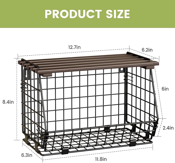 Wire Fruit Basket for Kitchen Storage: Hanging and Counter Wall Fruit Basket - Image 7