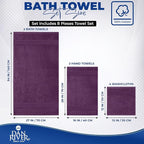 DAN RIVER 8 PC Luxury Bath Towels - Image 2