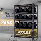 Garage Storage Shelves 72'',2400 LBS Garage Shelving Units, Storage Shelves Heavy Duty, Basement Shelving, Metal Shelving Units Free Standing - Image 4