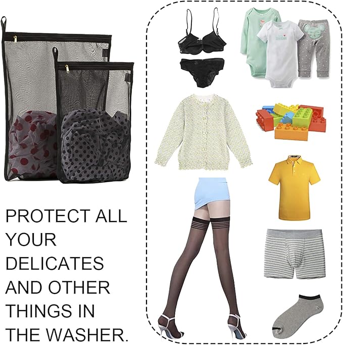 TENRAI Delicates Laundry Bags, Bra Fine Mesh Wash Bag - Image 6